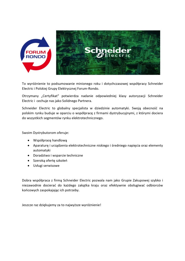 Forum-Rondo Schneider Electric